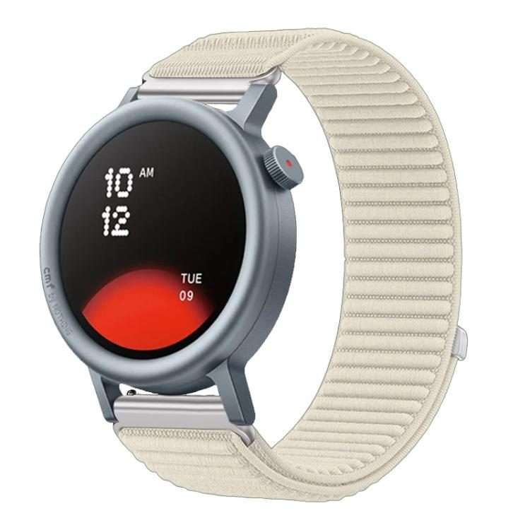 For Nothing CMF Watch 3 Pro Woven Nylon Hook And Loop Fastener Metal Interface Wat ... (Starlight)