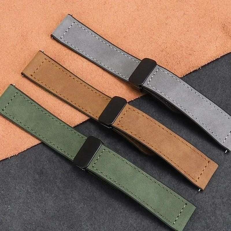 For Nothing CMF Watch 3 Pro Folding Magnetic Buckle Silicone ... (Crazy Horse Pattern Light Brown)