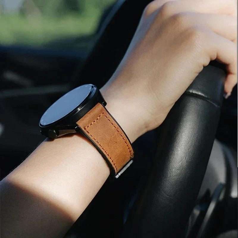 For Nothing CMF Watch 3 Pro Folding Magnetic Buckle Silicone ... (Crazy Horse Pattern Light Brown)