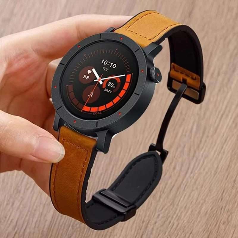 For Nothing CMF Watch 3 Pro Folding Magnetic Buckle Silicone ... (Crazy Horse Pattern Dark Brown)