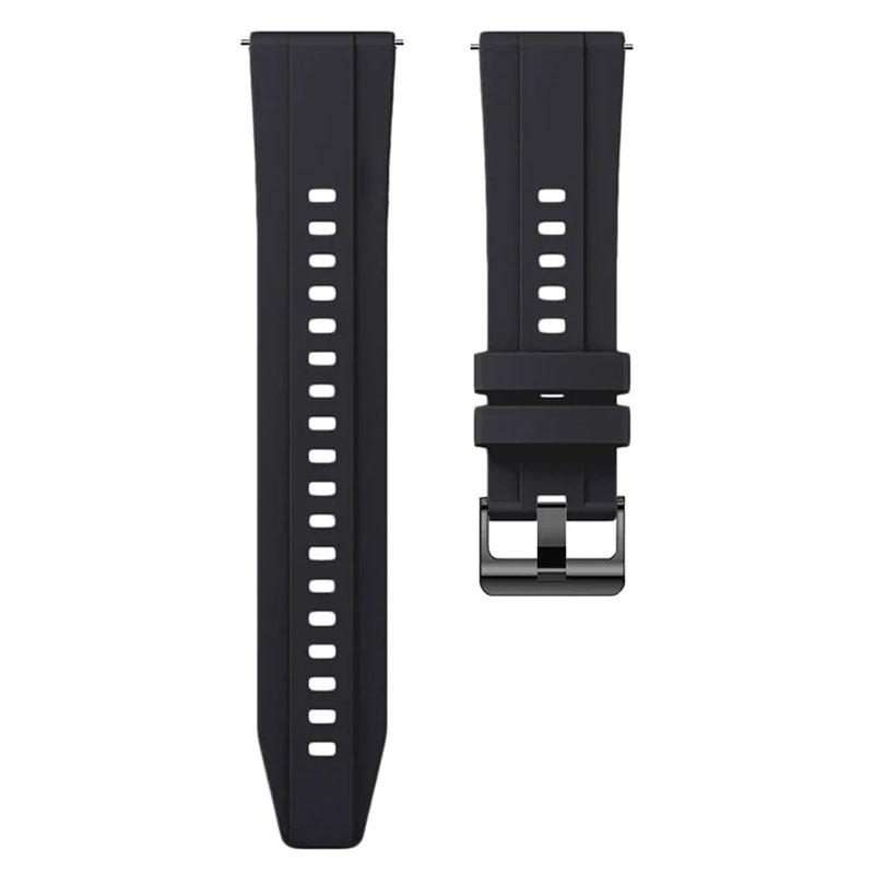 For Nothing CMF Watch 3 Pro Black Buckle Solid Color Silicone Watch Band(Black)