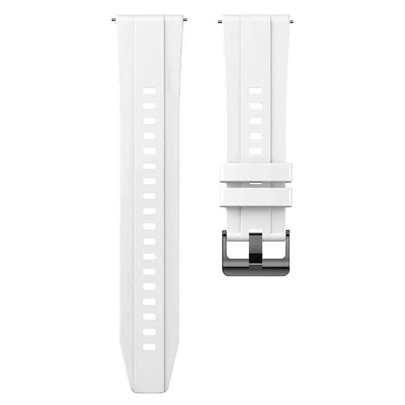 For Nothing CMF Watch 3 Pro Black Buckle Solid Color Silicone Watch Band(White)