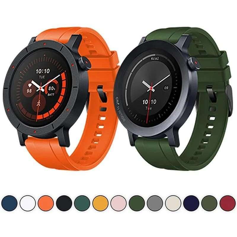 For Nothing CMF Watch 3 Pro Black Buckle Solid Color Silicone Watch Band(White)