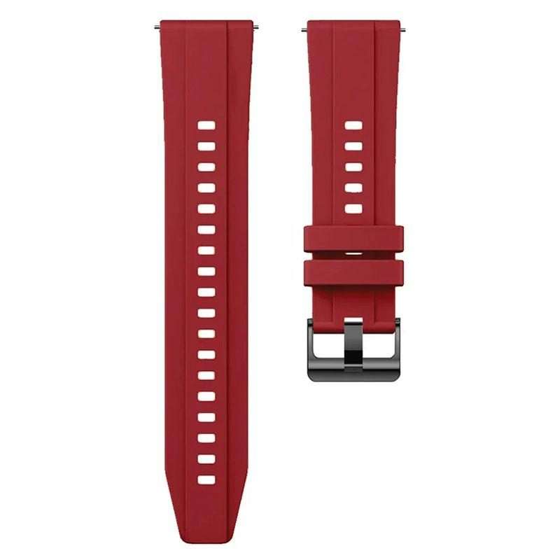 For Nothing CMF Watch 3 Pro Black Buckle Solid Color Silicone Watch Band(Dark Red)