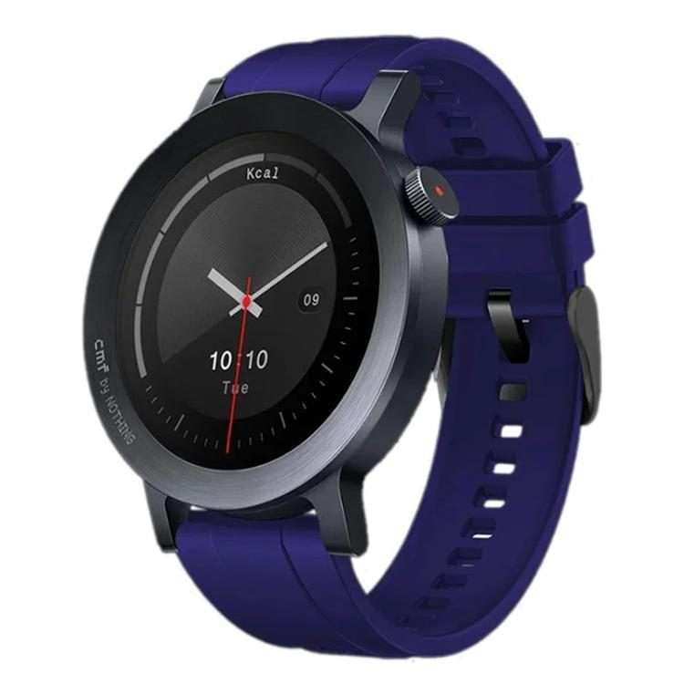 For Nothing CMF Watch 3 Pro Black Buckle Solid Color Silicone Watch Band(Ultramarine)