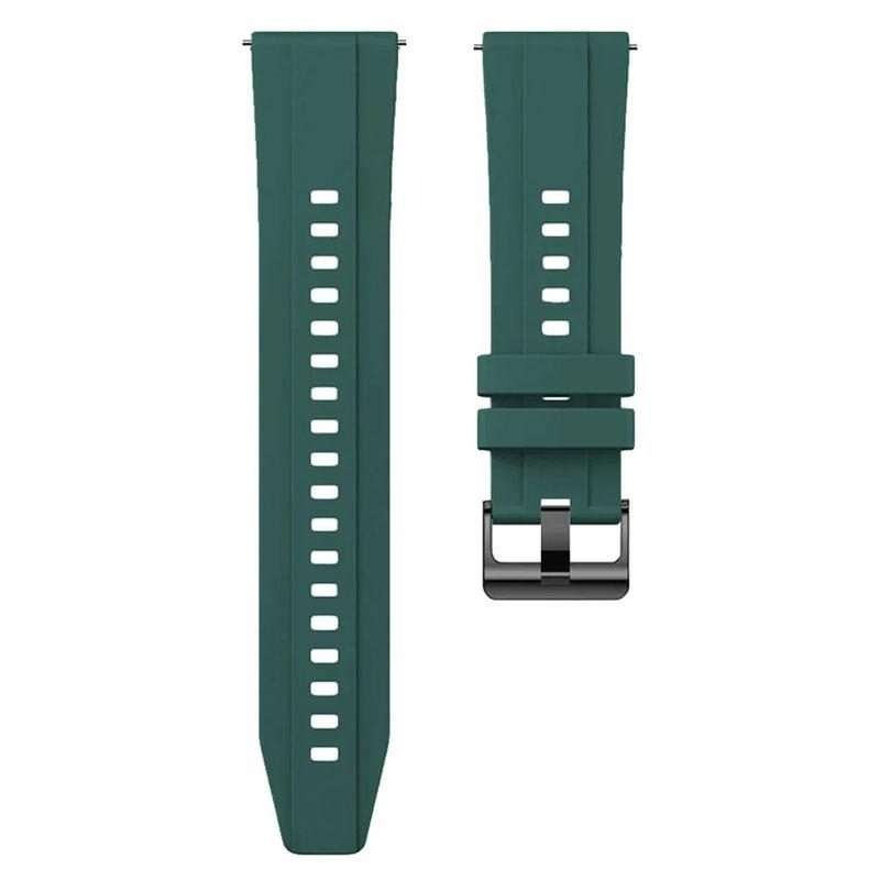 For Nothing CMF Watch 3 Pro Black Buckle Solid Color Silicone Watch Band(Dark Green)
