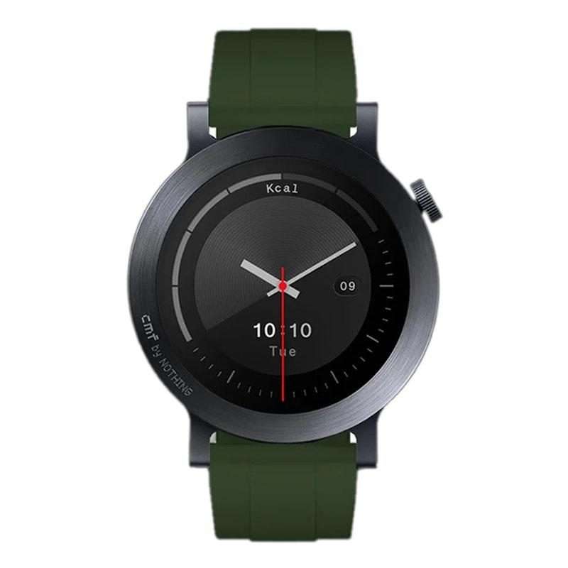 For Nothing CMF Watch 3 Pro Black Buckle Solid Color Silicone Watch Band(Green)