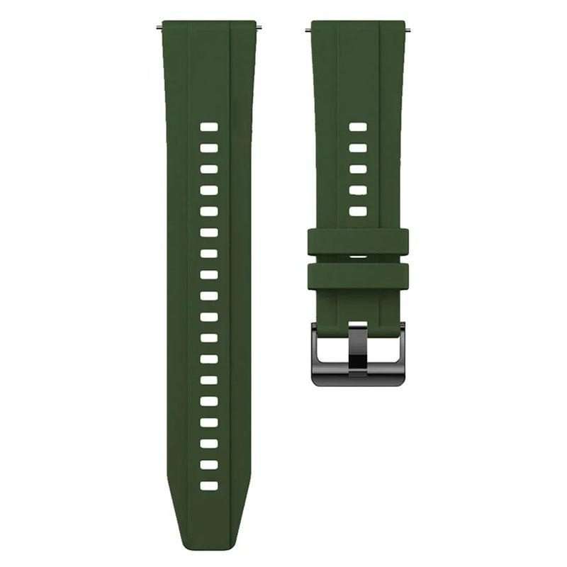 For Nothing CMF Watch 3 Pro Black Buckle Solid Color Silicone Watch Band(Green)