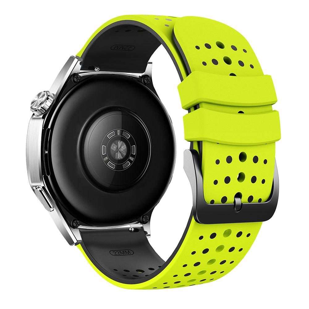 22mm Starry Sky Two Color Silicone Watch Band(Light Yellow Black)
