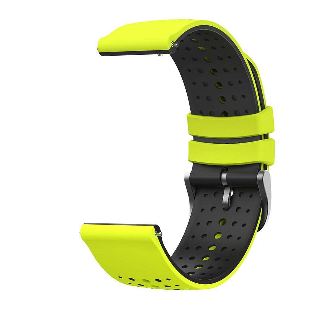 22mm Starry Sky Two Color Silicone Watch Band(Light Yellow Black)