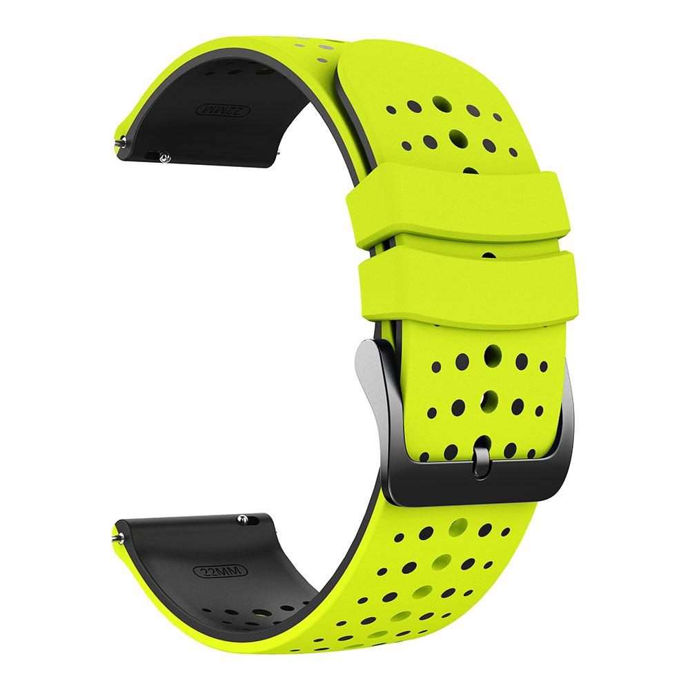 22mm Starry Sky Two Color Silicone Watch Band(Light Yellow Black)
