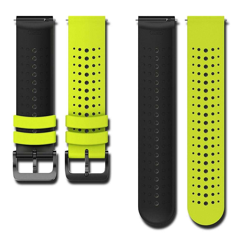 22mm Starry Sky Two Color Silicone Watch Band(Light Yellow Black)