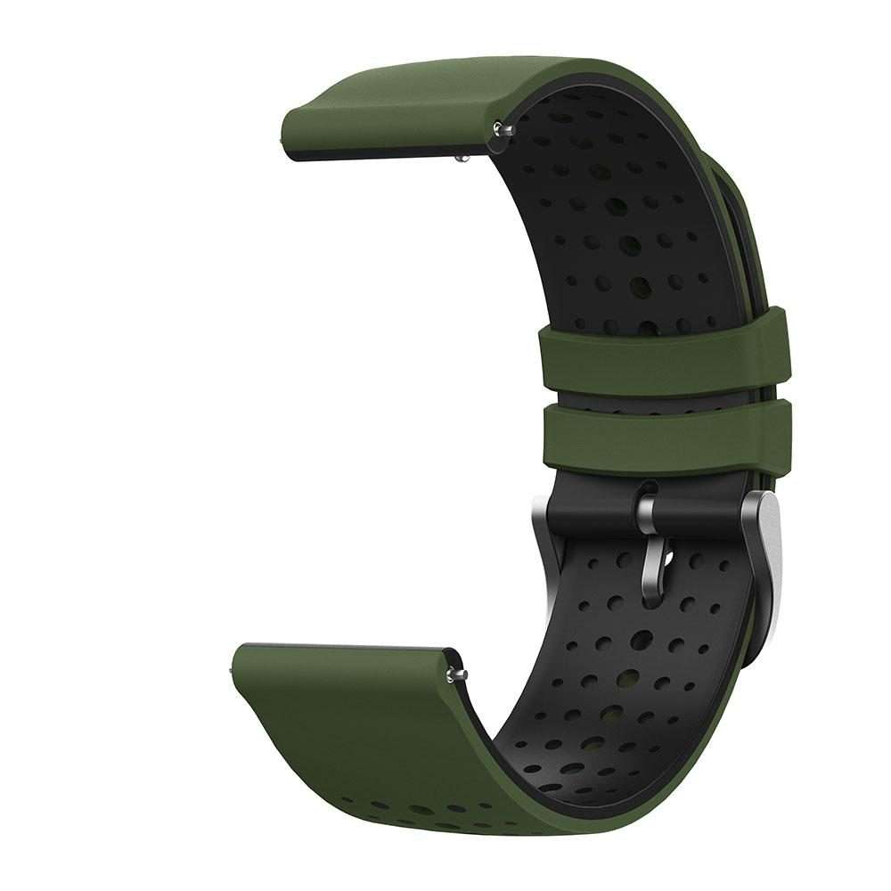 22mm Starry Sky Two Color Silicone Watch Band(Army Green Black)