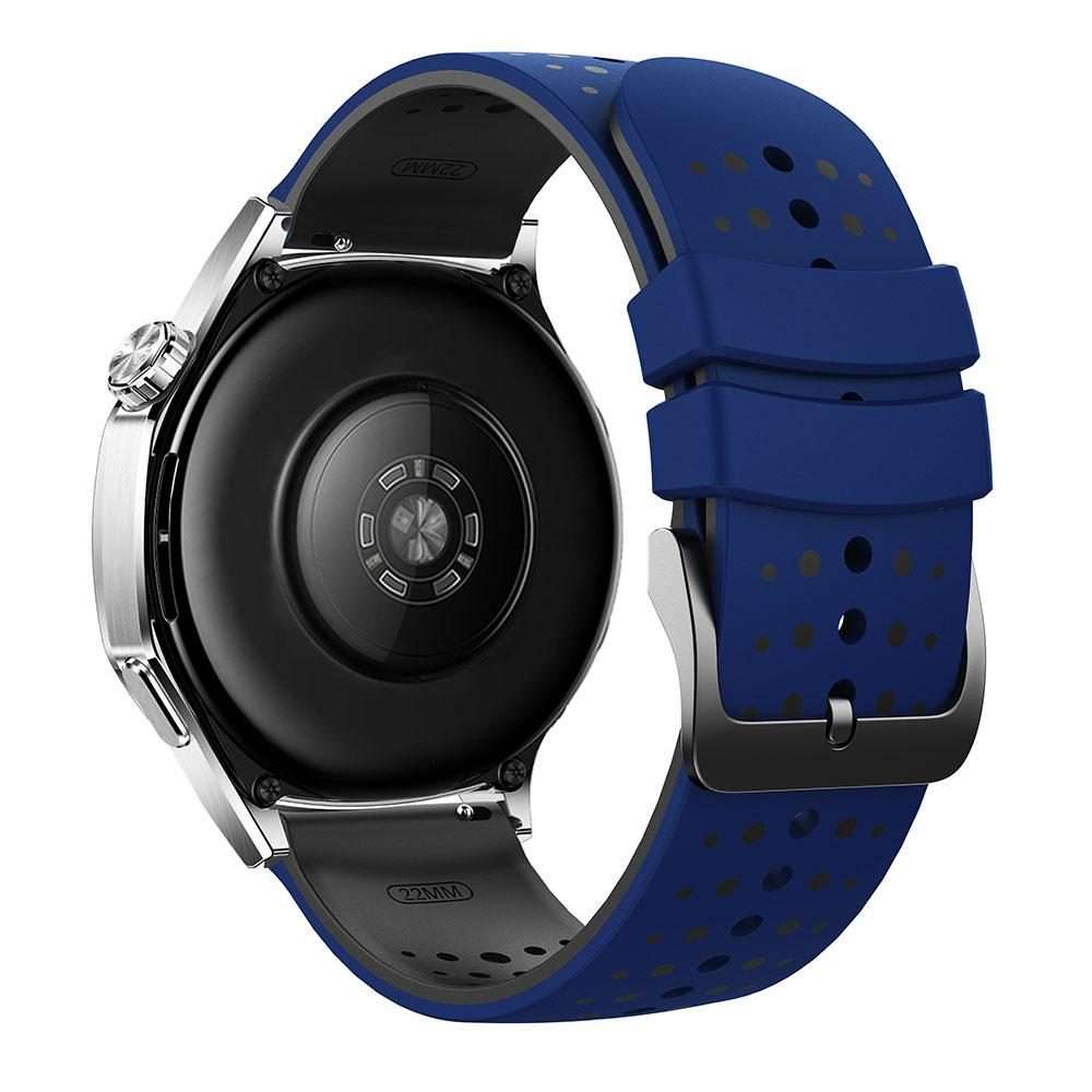 22mm Starry Sky Two Color Silicone Watch Band(Sapphire Blue Black)