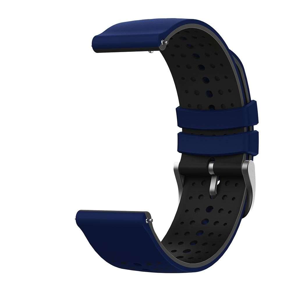 22mm Starry Sky Two Color Silicone Watch Band(Sapphire Blue Black)