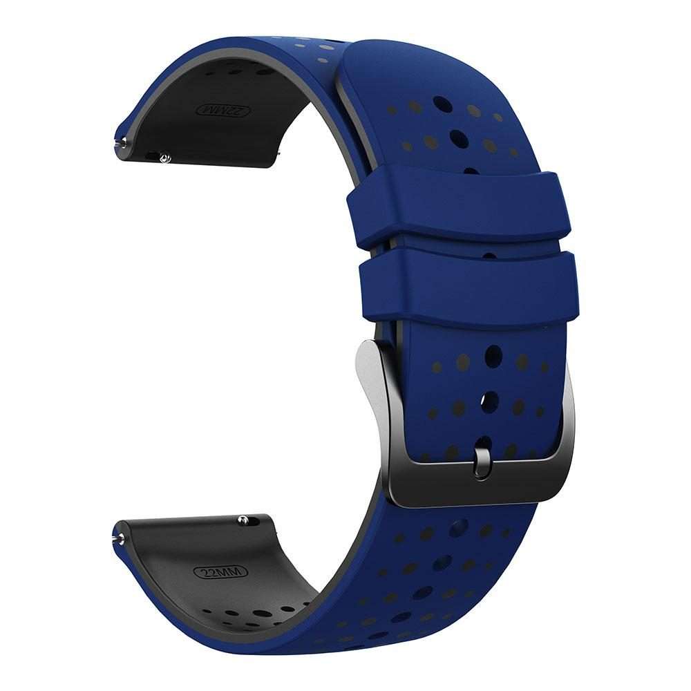 22mm Starry Sky Two Color Silicone Watch Band(Sapphire Blue Black)