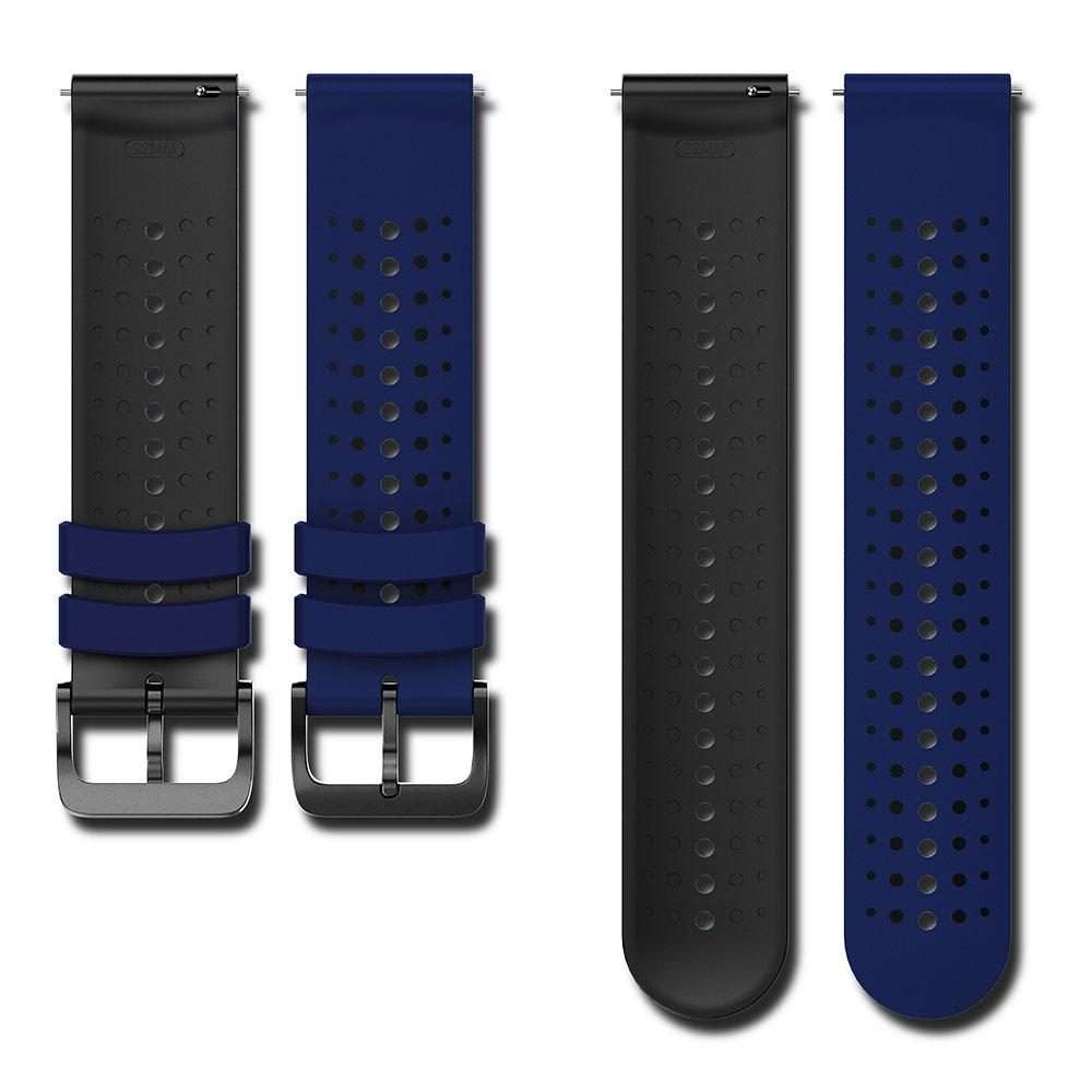 22mm Starry Sky Two Color Silicone Watch Band(Sapphire Blue Black)