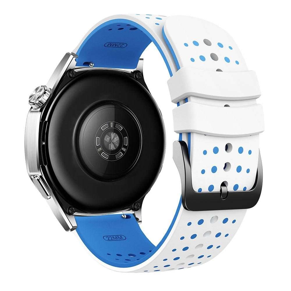 22mm Starry Sky Two Color Silicone Watch Band(White Blue)