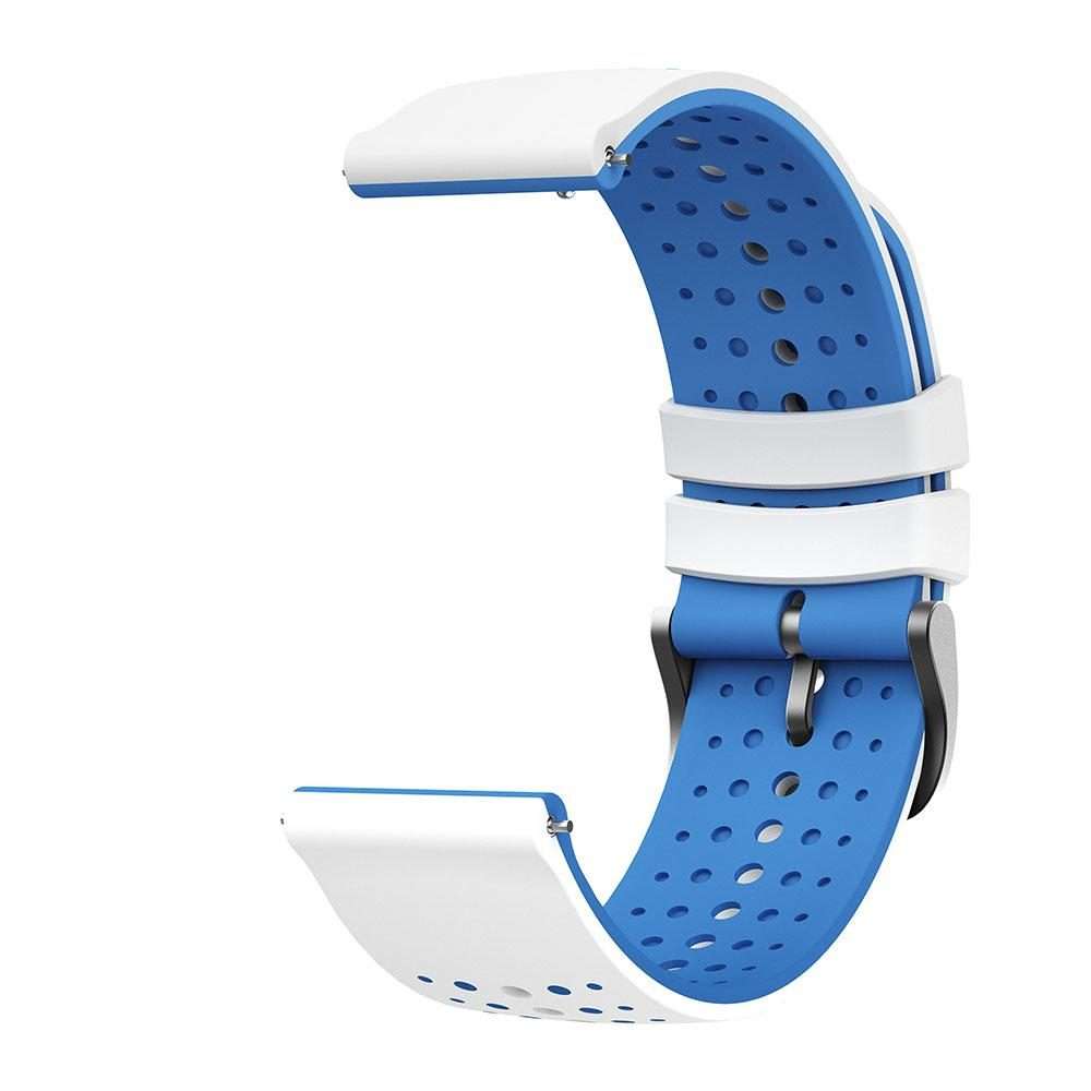 22mm Starry Sky Two Color Silicone Watch Band(White Blue)