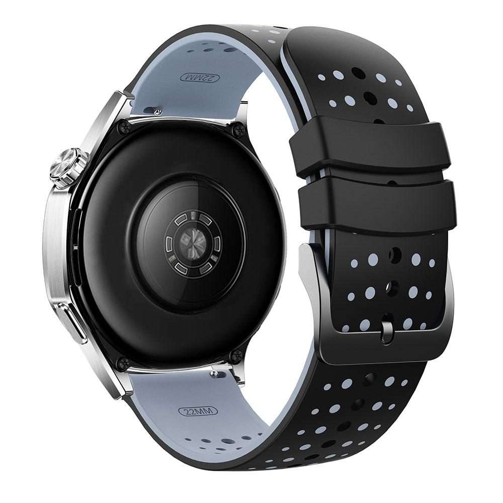 22mm Starry Sky Two Color Silicone Watch Band(Black Grey)