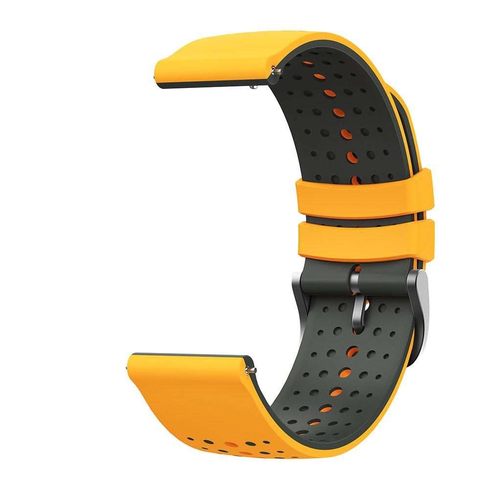 22mm Starry Sky Two Color Silicone Watch Band(Yellow Grey)