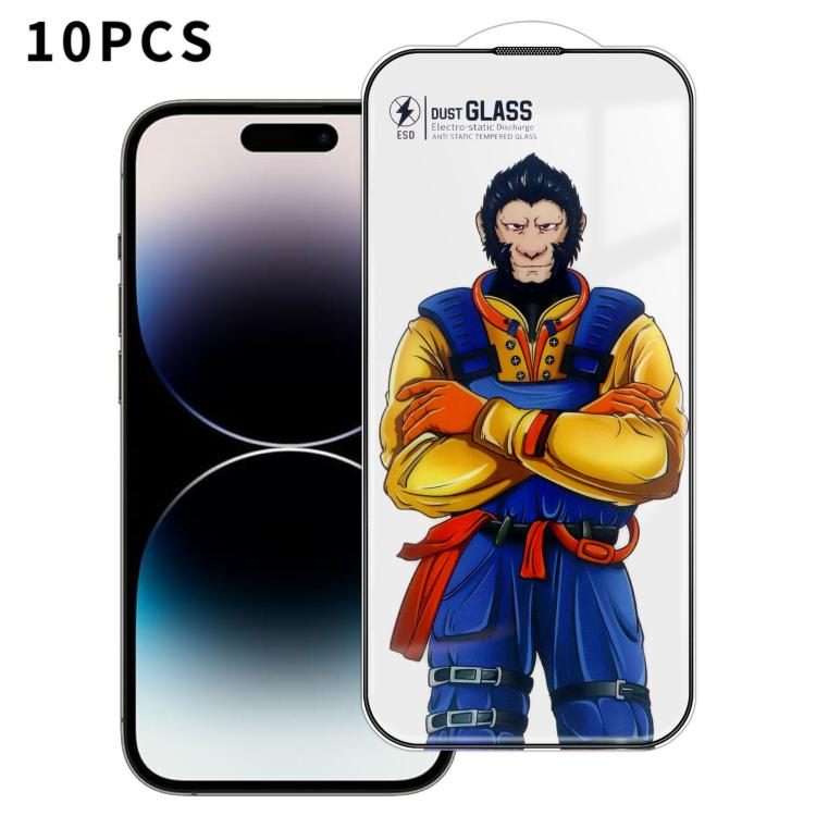 For iPhone 14 Pro 10pcs Armor Super-Strong 3D Curved 120C Anti-Static High-Aluminum Screen-Printed