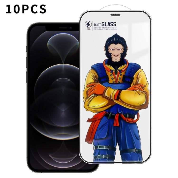 For iPhone 12 Pro 10pcs Armor Super-Strong 3D Curved 120C Anti-Static High-Aluminum Screen-Printed
