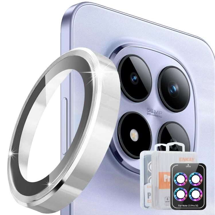 For Redmi Note 15 Pro / 15 Pro+ 5G Global ENKAY Hat-Prince 9H Rear Camera Lens Alumin ... (Silver)