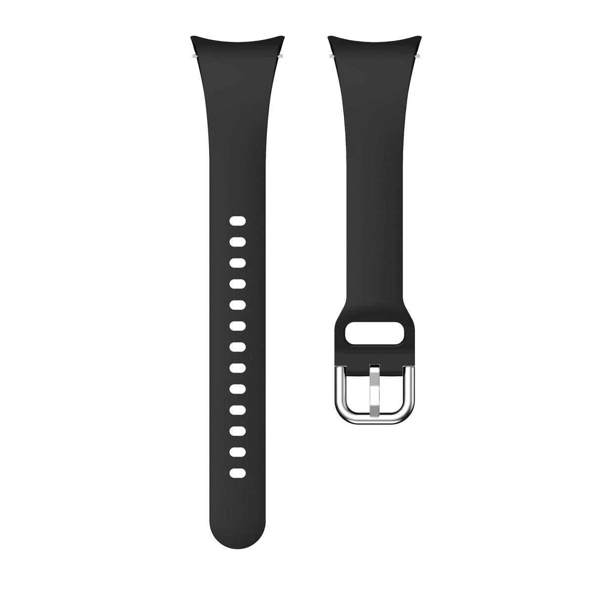 For Samsung Galaxy Watch FE / 7 / 6 / 5 / 4 Slim Silicone Watch Band(Black)