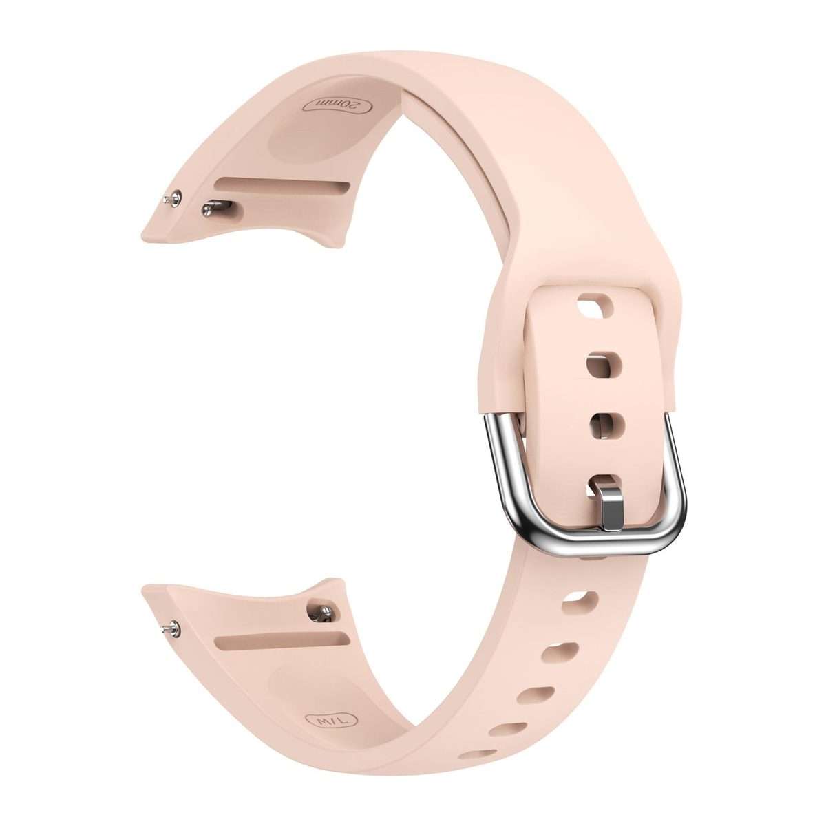 For Samsung Galaxy Watch FE / 7 / 6 / 5 / 4 Slim Silicone Watch Band(Pink)