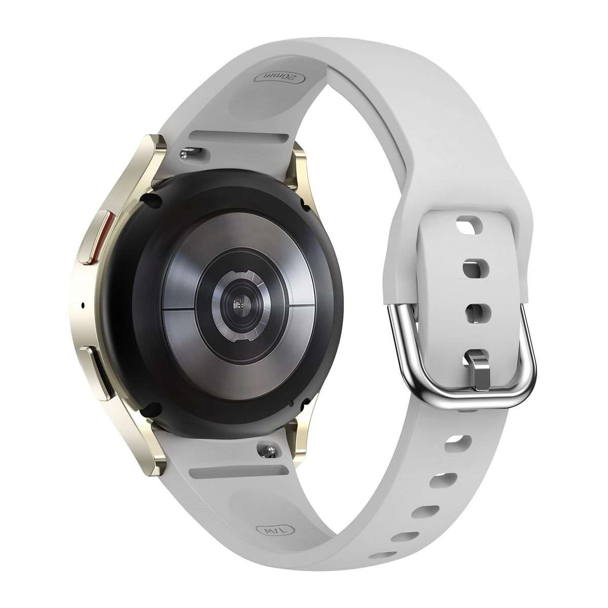 For Samsung Galaxy Watch FE / 7 / 6 / 5 / 4 Slim Silicone Watch Band(Light Grey)