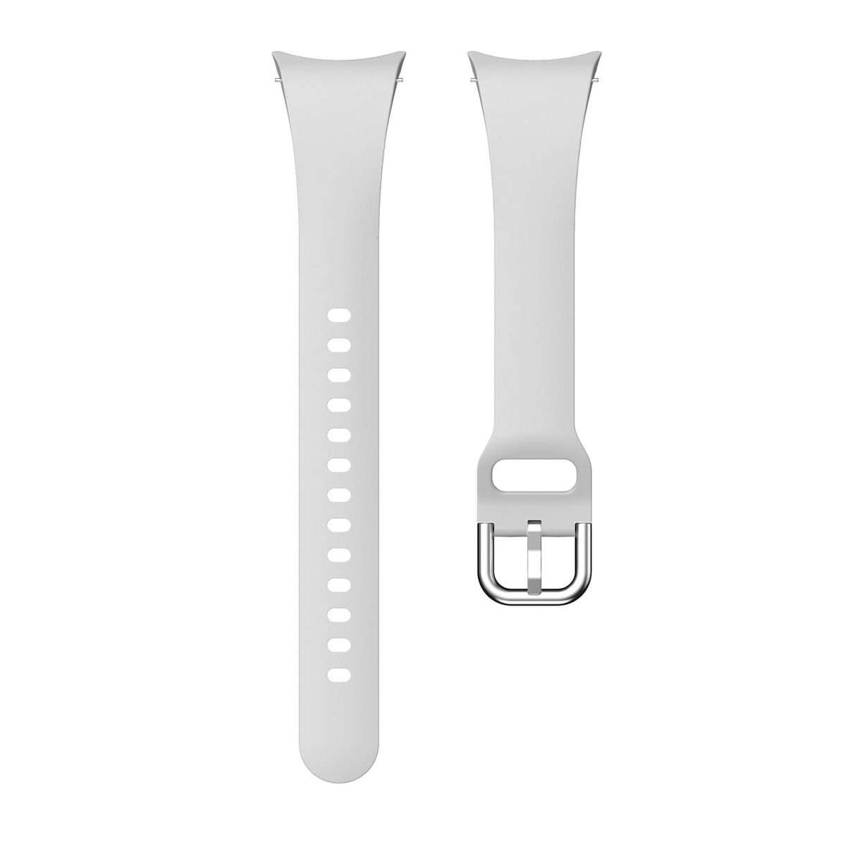 For Samsung Galaxy Watch FE / 7 / 6 / 5 / 4 Slim Silicone Watch Band(Light Grey)