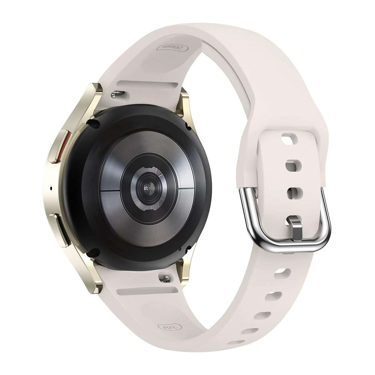 For Samsung Galaxy Watch FE / 7 / 6 / 5 / 4 Slim Silicone Watch Band(Starlight)