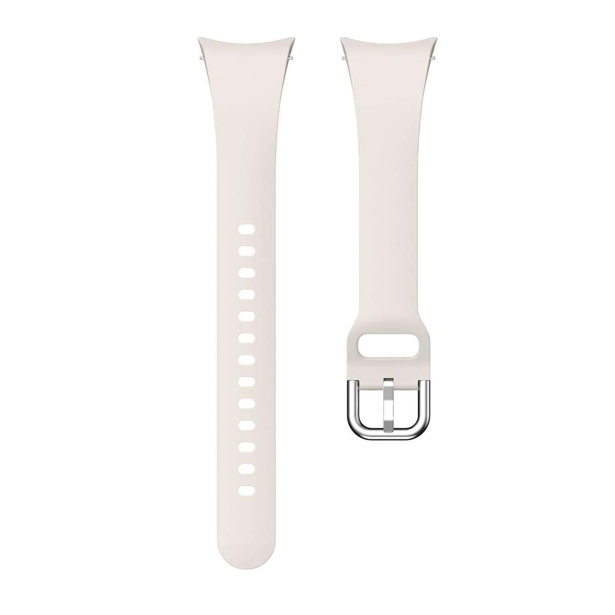 For Samsung Galaxy Watch FE / 7 / 6 / 5 / 4 Slim Silicone Watch Band(Starlight)