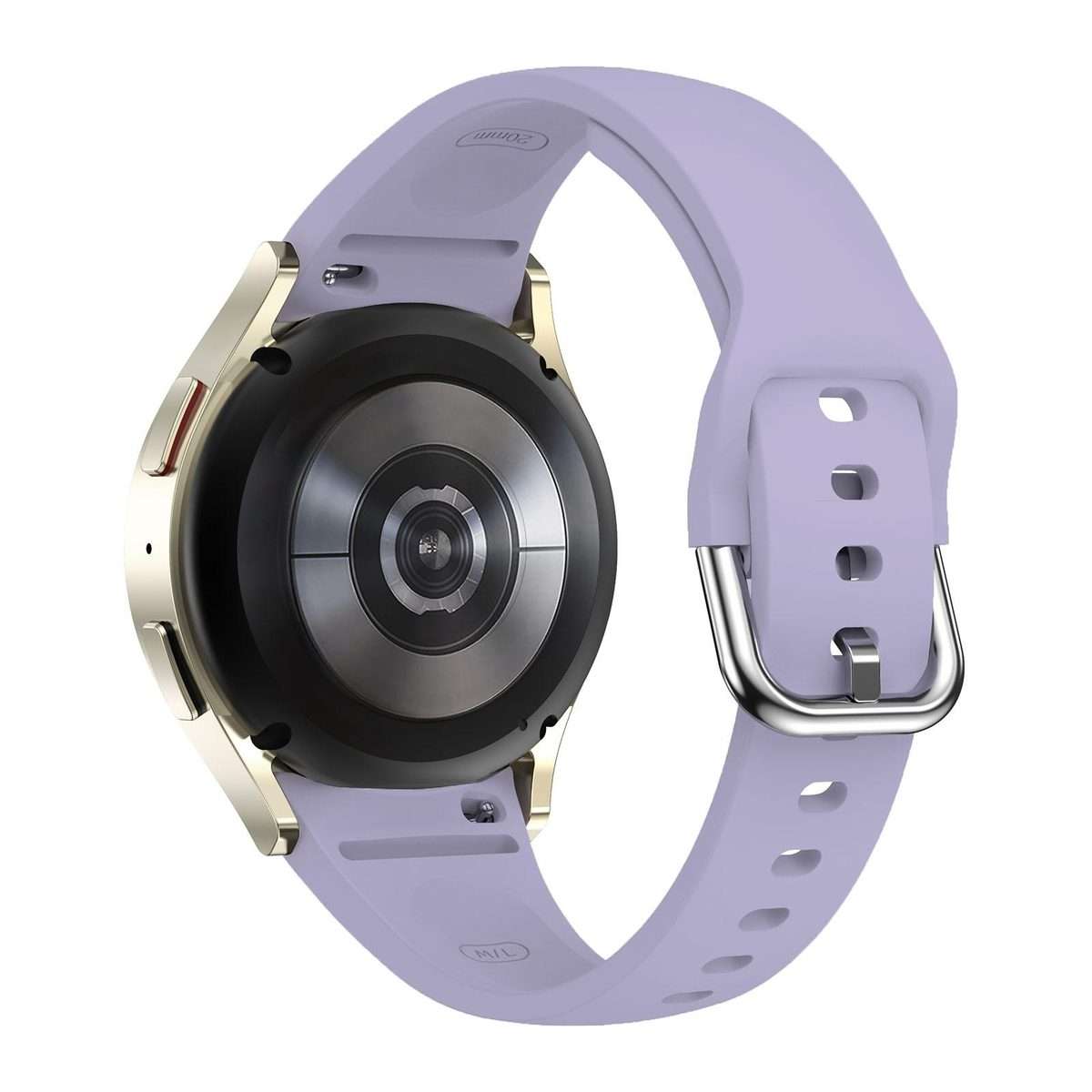 For Samsung Galaxy Watch FE / 7 / 6 / 5 / 4 Slim Silicone Watch Band(Deep Purple)
