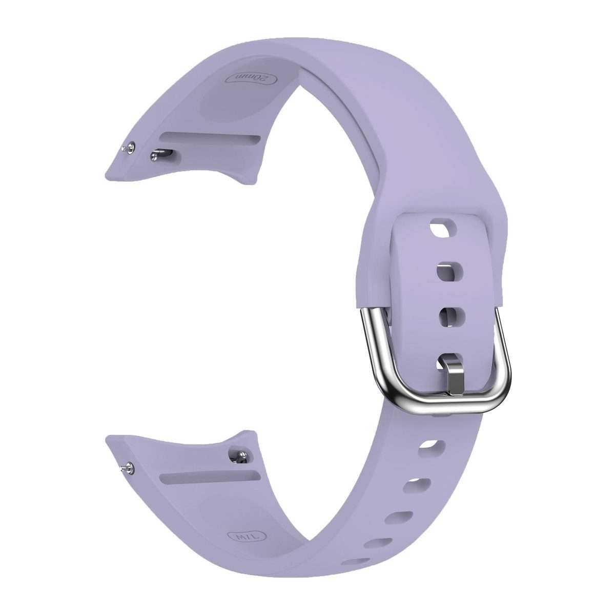 For Samsung Galaxy Watch FE / 7 / 6 / 5 / 4 Slim Silicone Watch Band(Deep Purple)