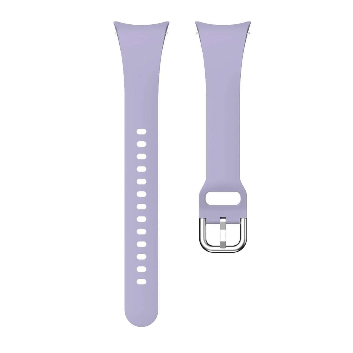 For Samsung Galaxy Watch FE / 7 / 6 / 5 / 4 Slim Silicone Watch Band(Deep Purple)