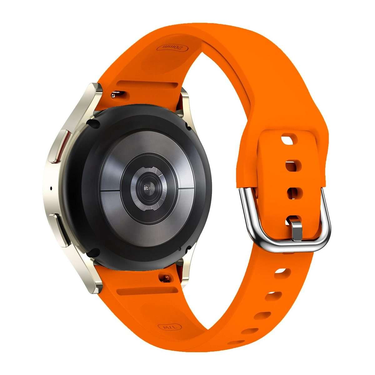 For Samsung Galaxy Watch FE / 7 / 6 / 5 / 4 Slim Silicone Watch Band(Orange)