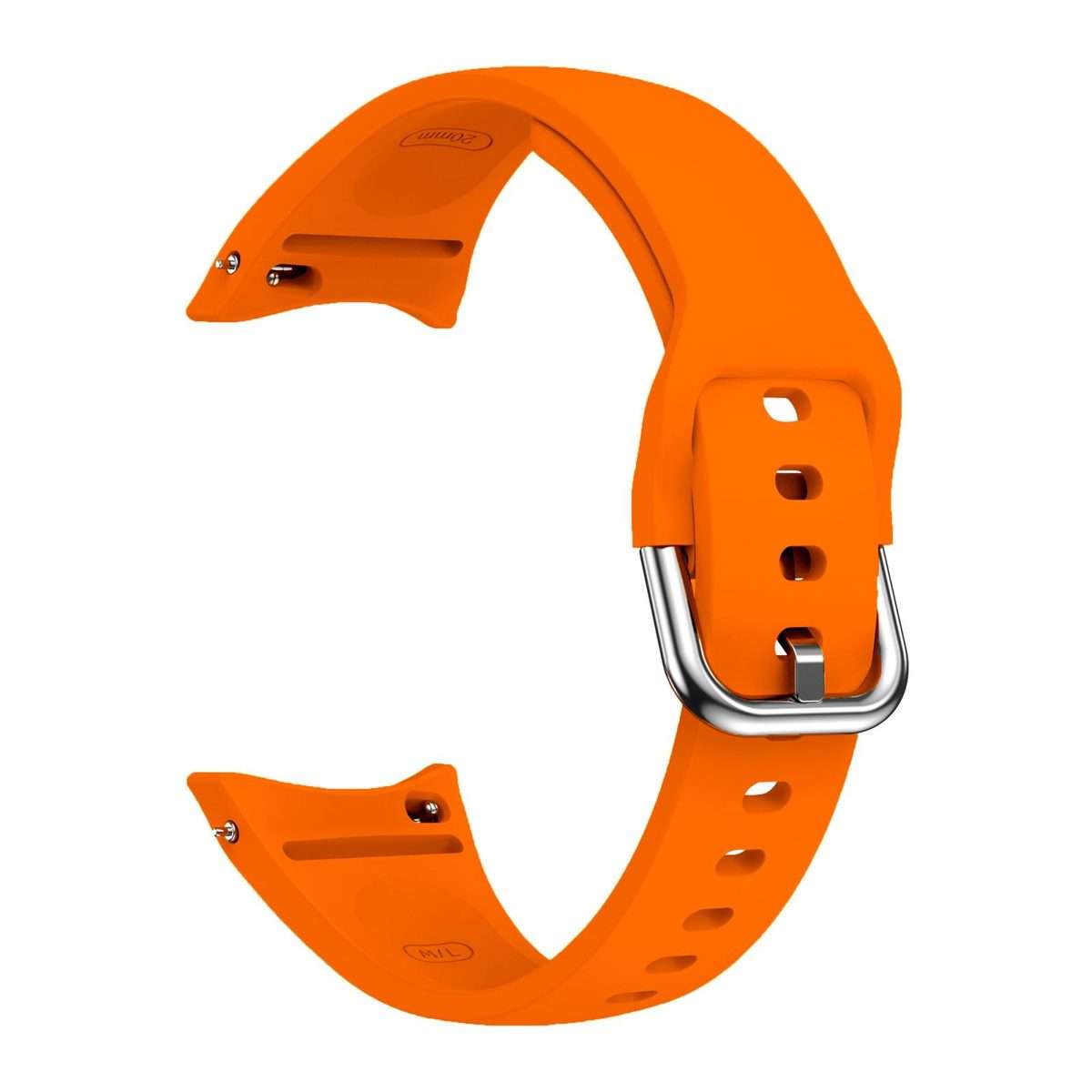 For Samsung Galaxy Watch FE / 7 / 6 / 5 / 4 Slim Silicone Watch Band(Orange)