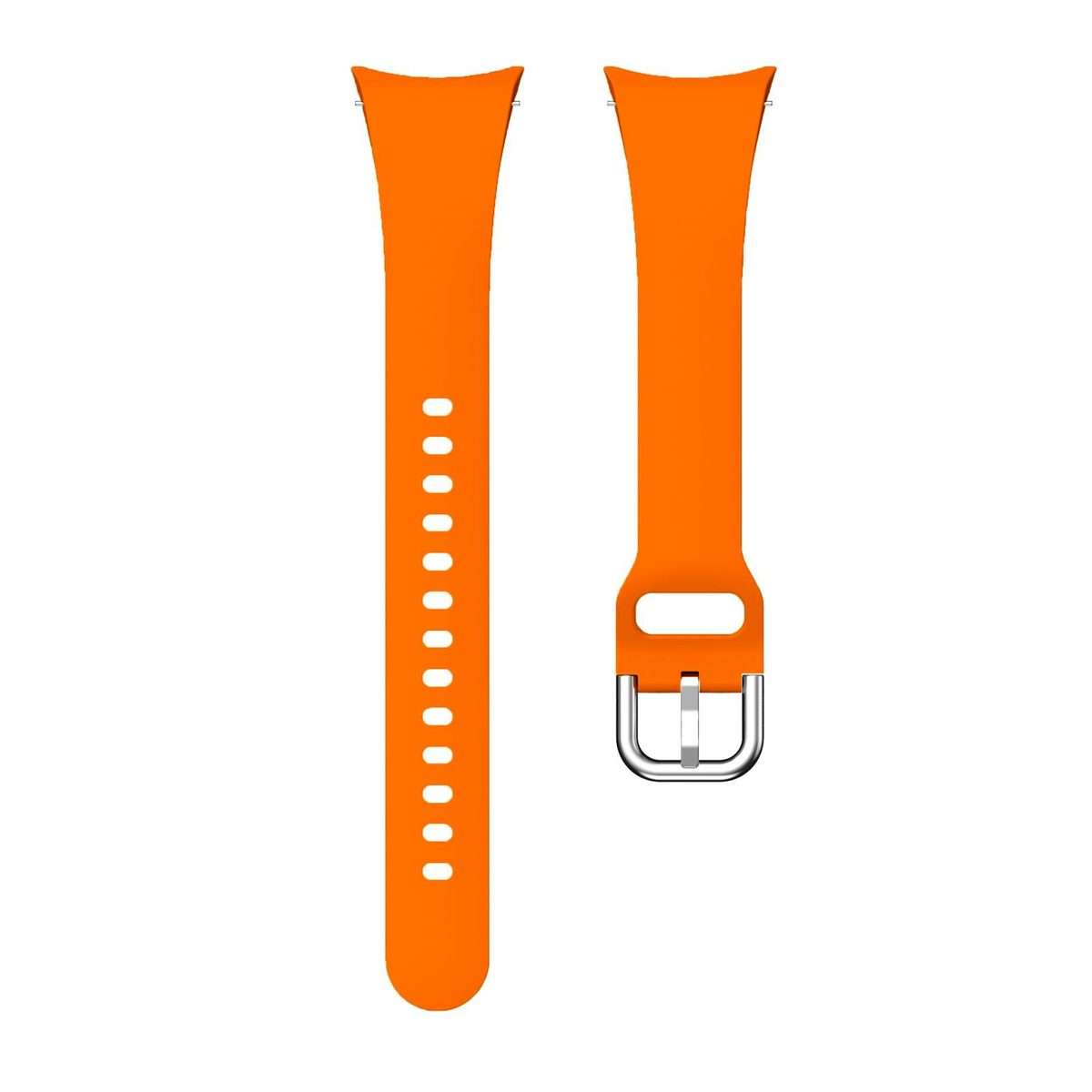 For Samsung Galaxy Watch FE / 7 / 6 / 5 / 4 Slim Silicone Watch Band(Orange)