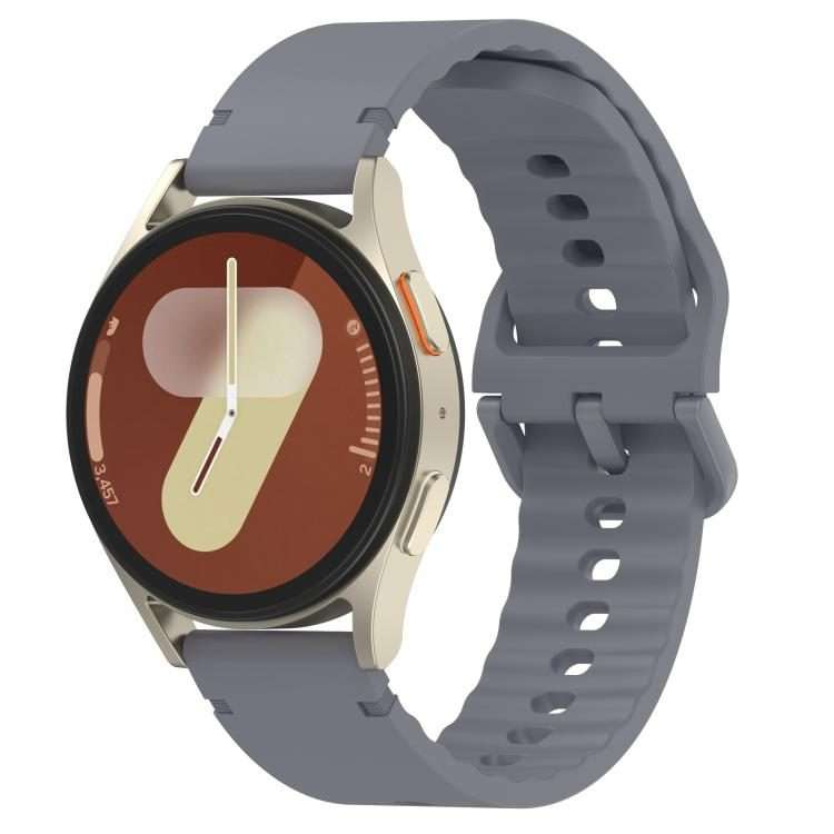 22mm Solid Color Stitched Colorful Buckle Silicone Watch Band(Space Grey)