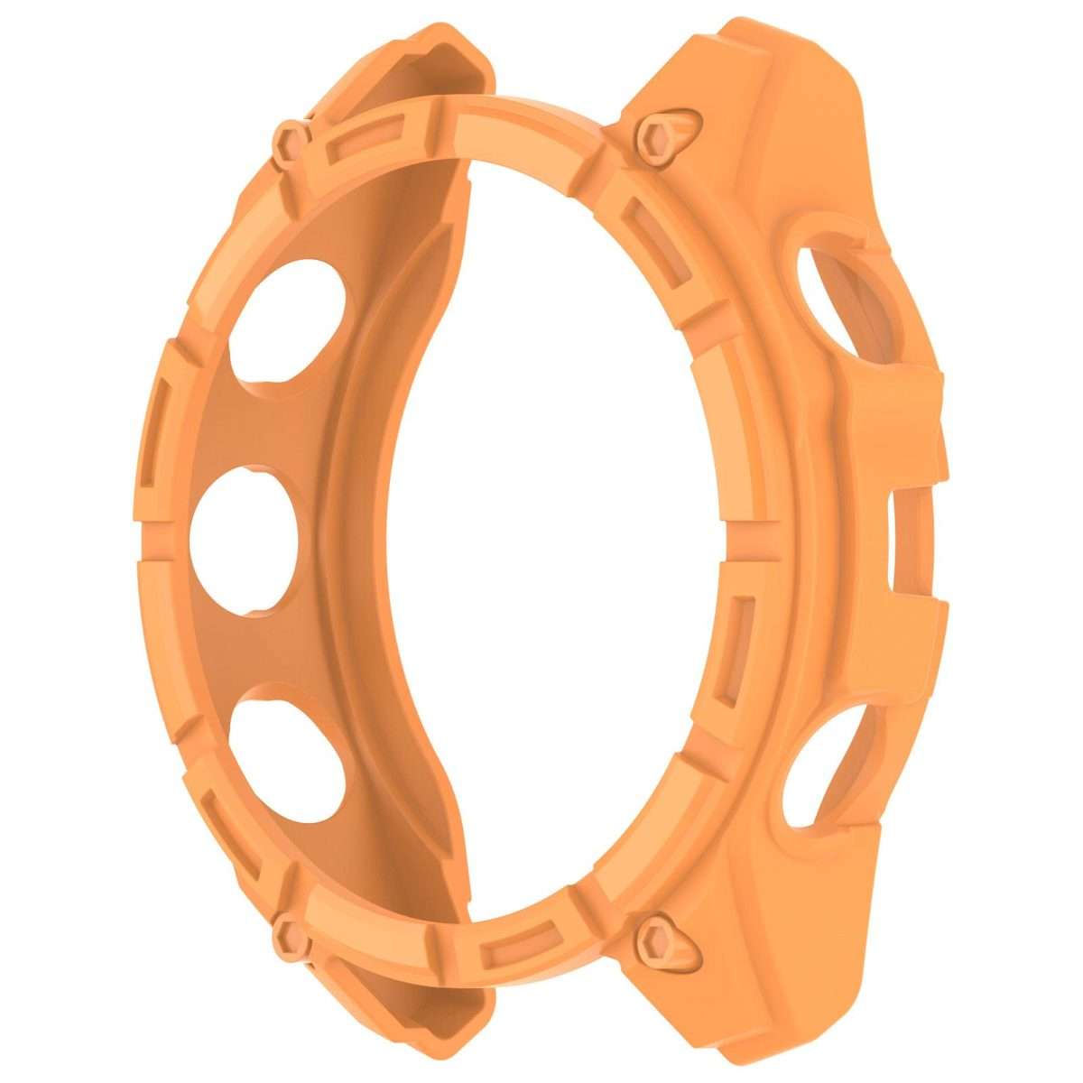 For Garmin Fenix 8 Pro 47mm AMOLED Armor Hollow TPU Half Coverage Watch Protective Cover(Orange)
