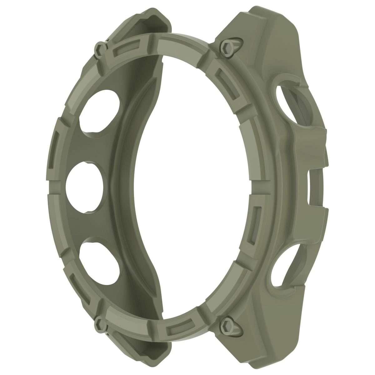 For Garmin Fenix 8 Pro 47mm AMOLED Armor Hollow TPU Half Coverage Watch Protect ... (Juugle Green)