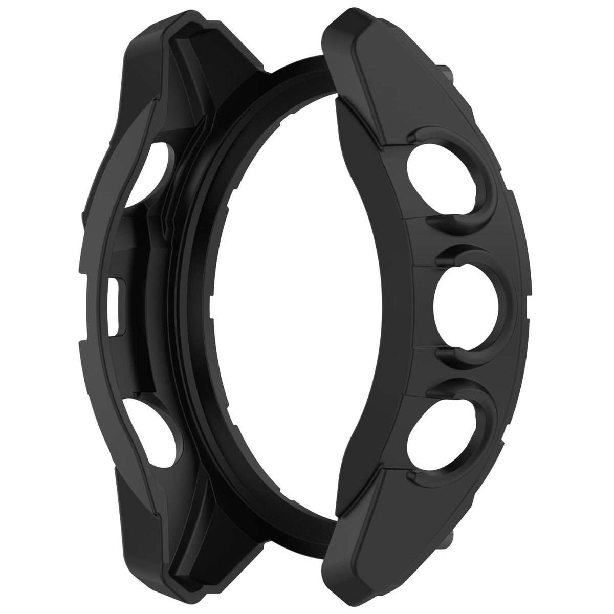 For Garmin Fenix 8 Pro 47mm AMOLED Armor Hollow TPU Half Coverage Watch Protectiv ... (Black Blue)