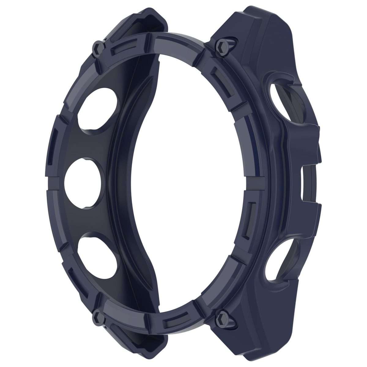 For Garmin Fenix 8 Pro 47mm AMOLED Armor Hollow TPU Half Coverage Watch Protec ... (Midnight Blue)