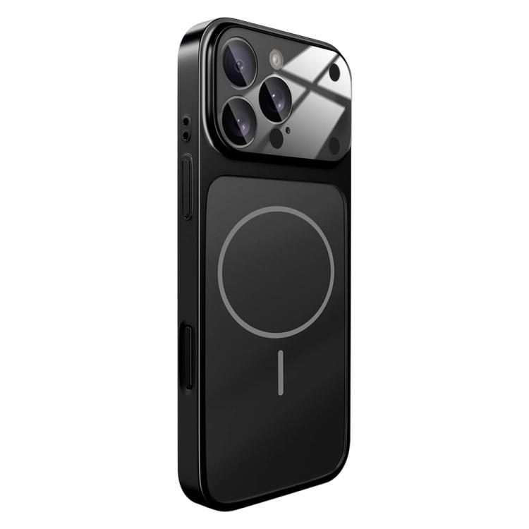 For iPhone 13 Pro Max Change to 17 Big Lens Window Frosted MagSafe Phone Case(Black)