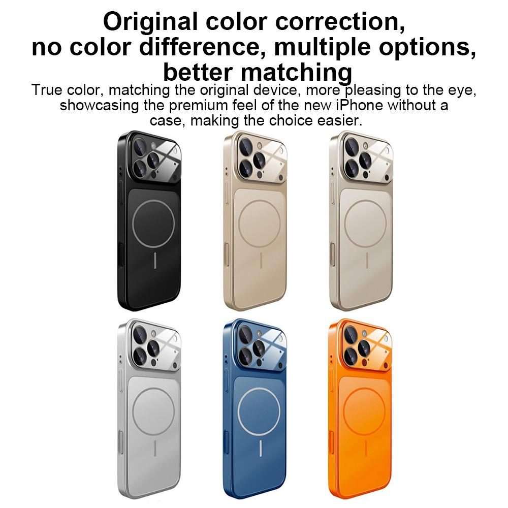 For iPhone 13 Pro Max Change to 17 Big Lens Window Frosted MagSafe Phone Case(Black)