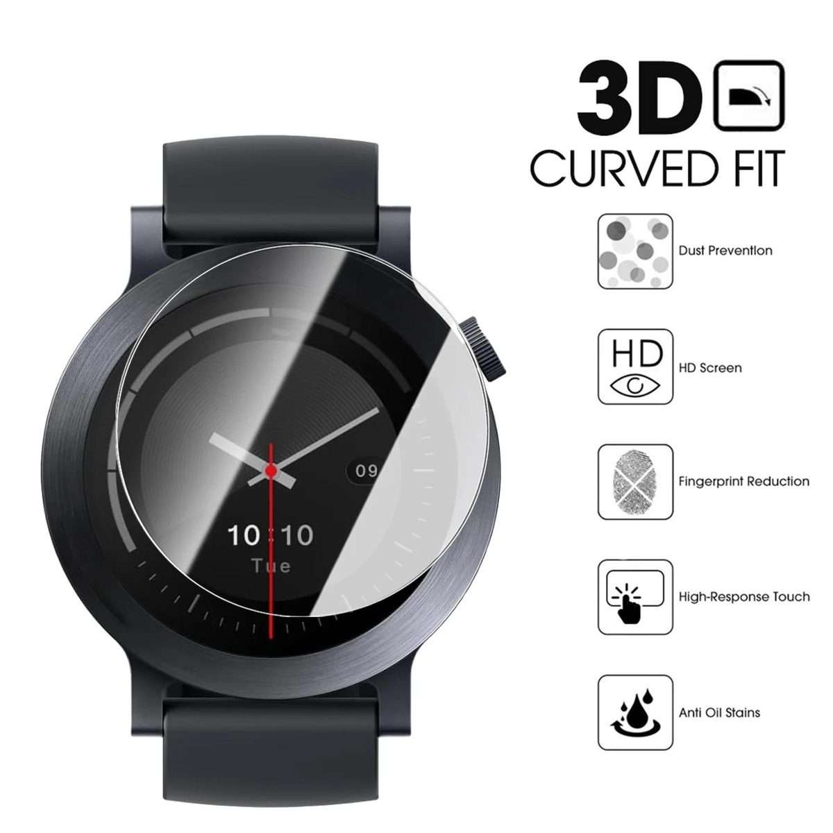 For Nothing CMF Watch 3 Pro Full-Screen Anti-Fingerprint HD Positioning Easy Installation Watch Te