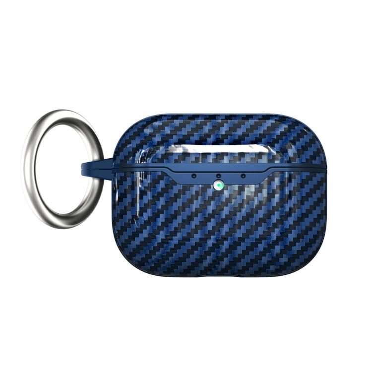 For AirPods Pro 3 Carbon Fiber TPU Earphone Protective Cover(Blue)