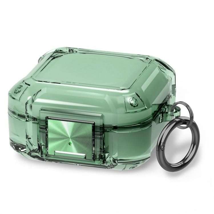 For Galaxy Buds Live / Pro / 2 / 2 Pro / FE Four Corner Air Bag Shockproof ... (Transparent Green)